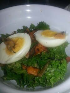 Deviled Eggs and Kale Salad